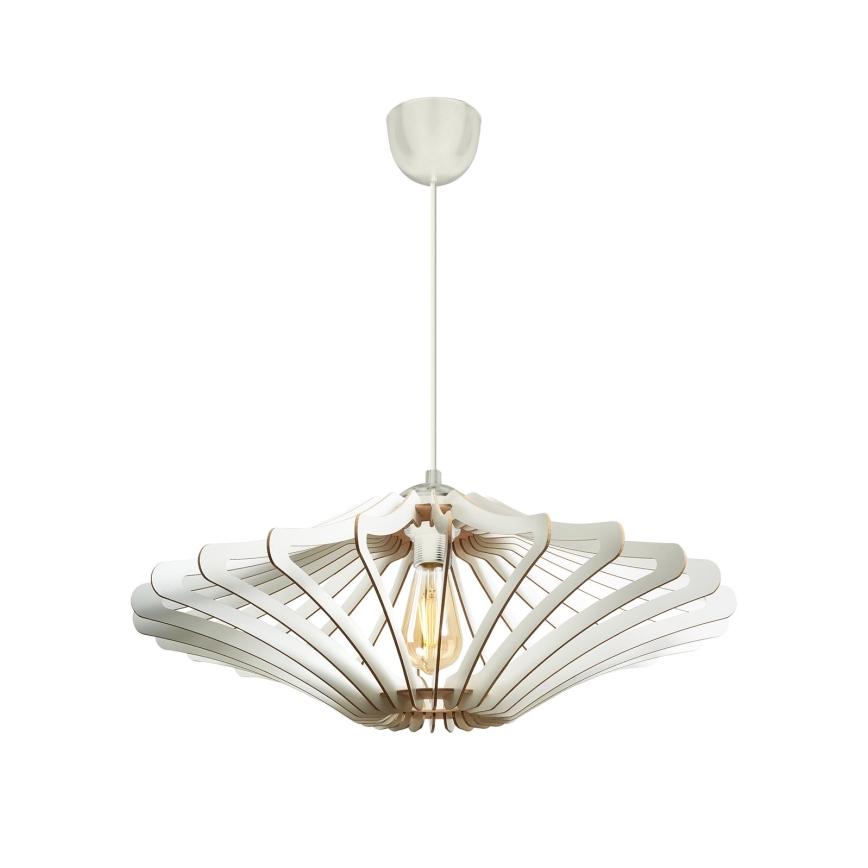 Luster na sajli 1xE27/60W/230V, beli, prečnik 59 cm