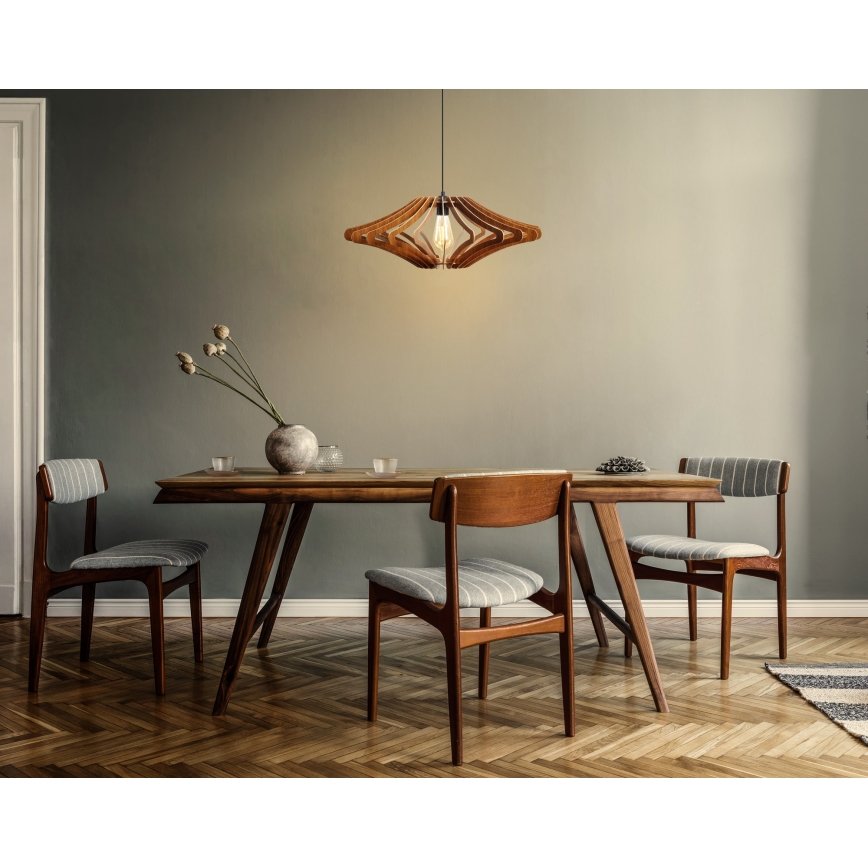 Luster na sajli 1xE27/60W/230V, braon, prečnik 47 cm
