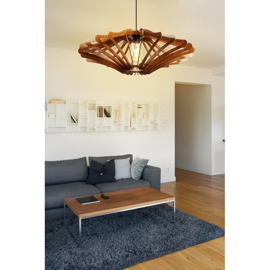 Luster na sajli 1xE27/60W/230V, braon, prečnik 47 cm