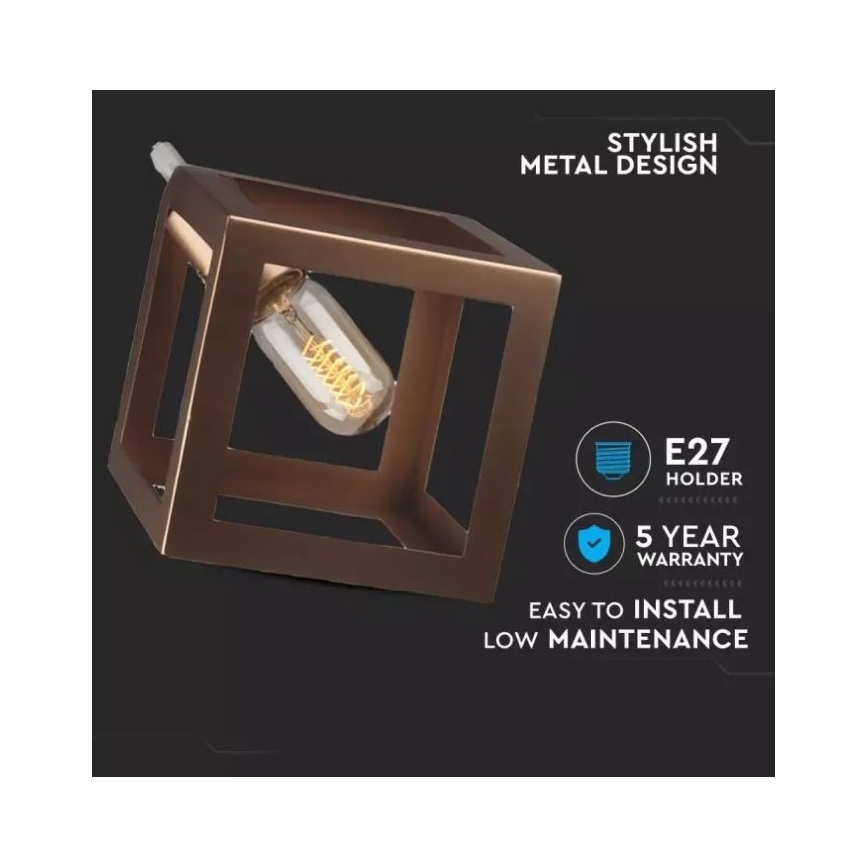 Luster na sajli 1xE27/60W/230V bronza
