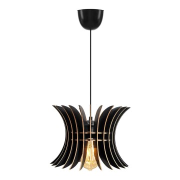 Luster na sajli 1xE27/60W/230V, crna, prečnik 20 cm