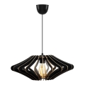 Luster na sajli 1xE27/60W/230V, crni, prečnik 47 cm