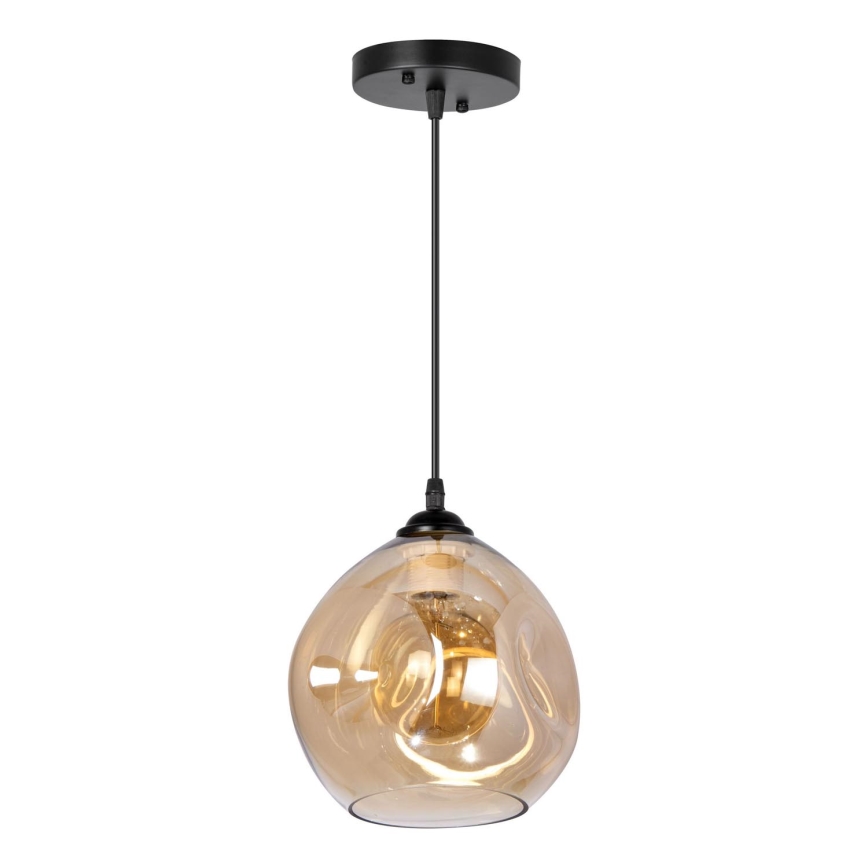 Luster na sajli 1xE27/60W/230V crno/dimno