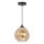 Luster na sajli 1xE27/60W/230V crno/dimno