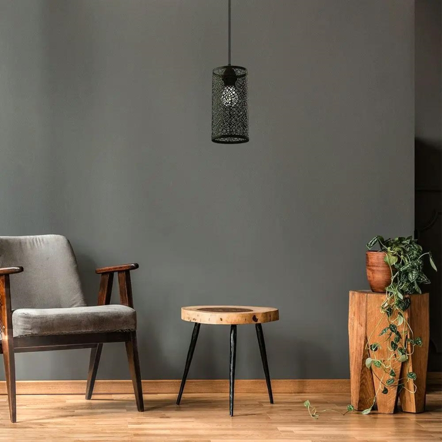 Luster na sajli 1xE27/60W/230V crno
