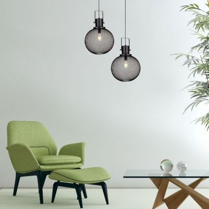 Luster na sajli 1xE27/60W/230V crno