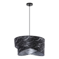 Luster na sajli 1xE27/60W/230V crno/srebrno