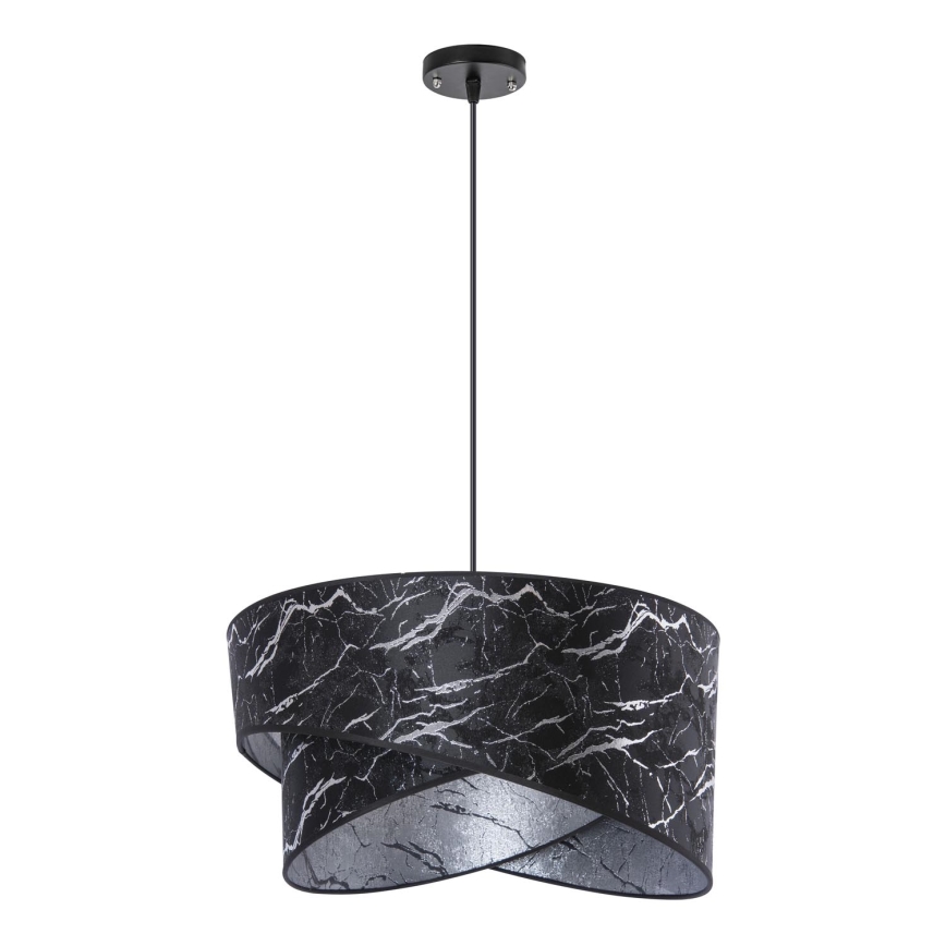 Luster na sajli 1xE27/60W/230V crno/srebrno