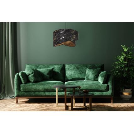 Luster na sajli 1xE27/60W/230V crno/zlatna
