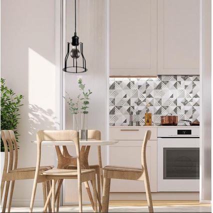 Luster na sajli 1xE27/60W/230V pr. 15 cm crno
