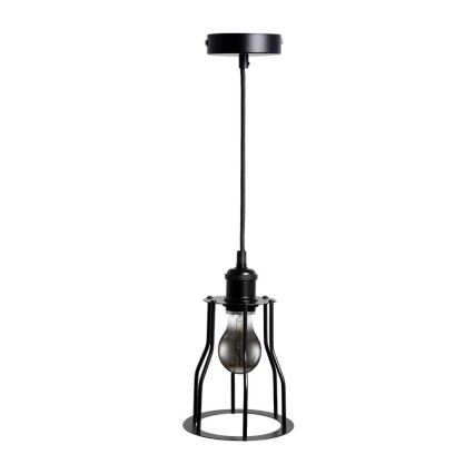 Luster na sajli 1xE27/60W/230V pr. 15 cm crno