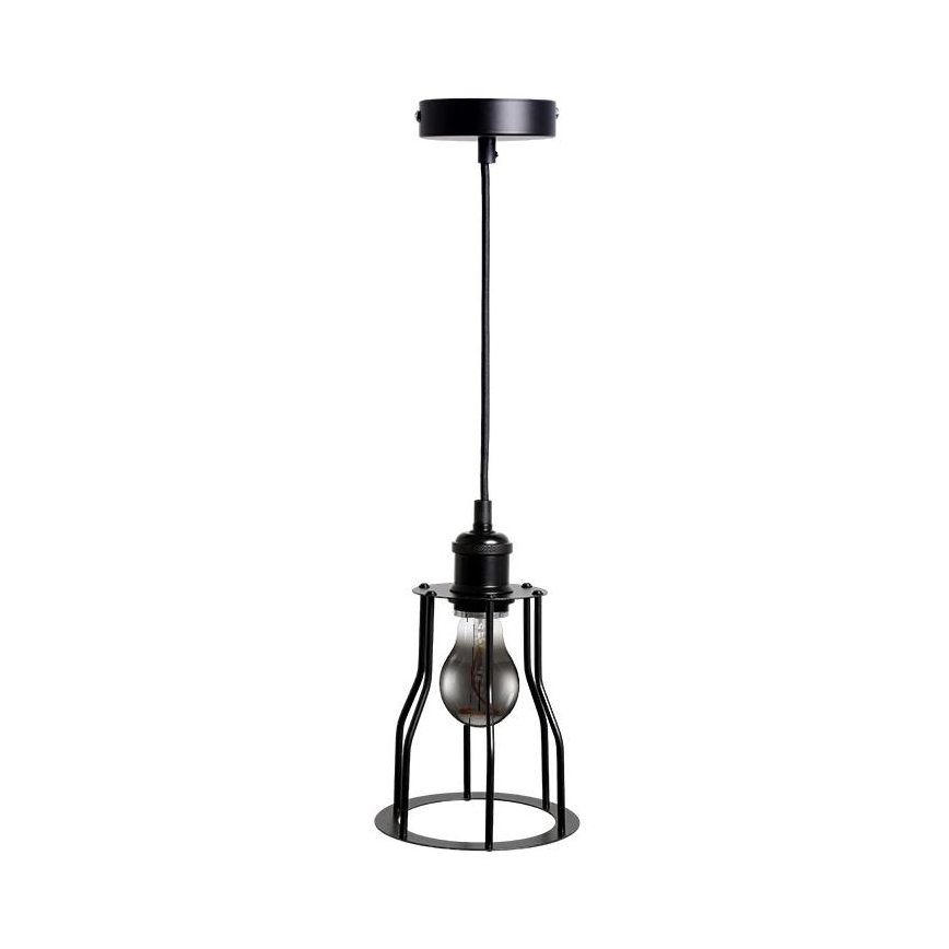 Luster na sajli 1xE27/60W/230V pr. 15 cm crno
