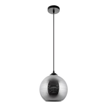 Luster na sajli 1xE27/60W/230V pr. 20 cm crno