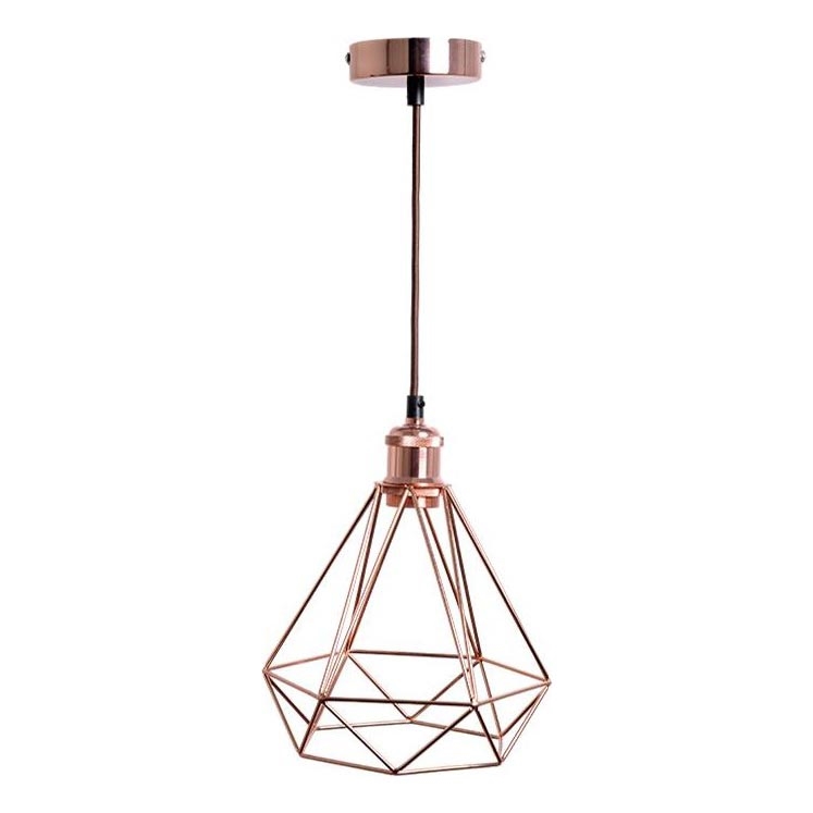 Luster na sajli 1xE27/60W/230V pr. 22 cm bakreno