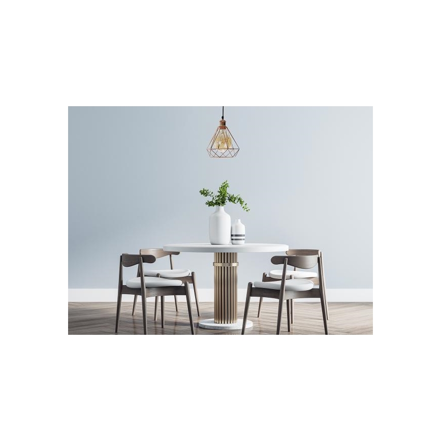 Luster na sajli 1xE27/60W/230V pr. 22 cm bakreno