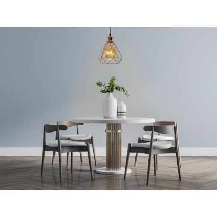 Luster na sajli 1xE27/60W/230V pr. 22 cm bakreno