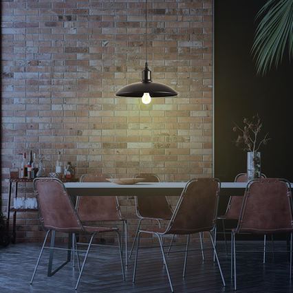 Luster na sajli 1xE27/60W/230V pr. 29 cm crno