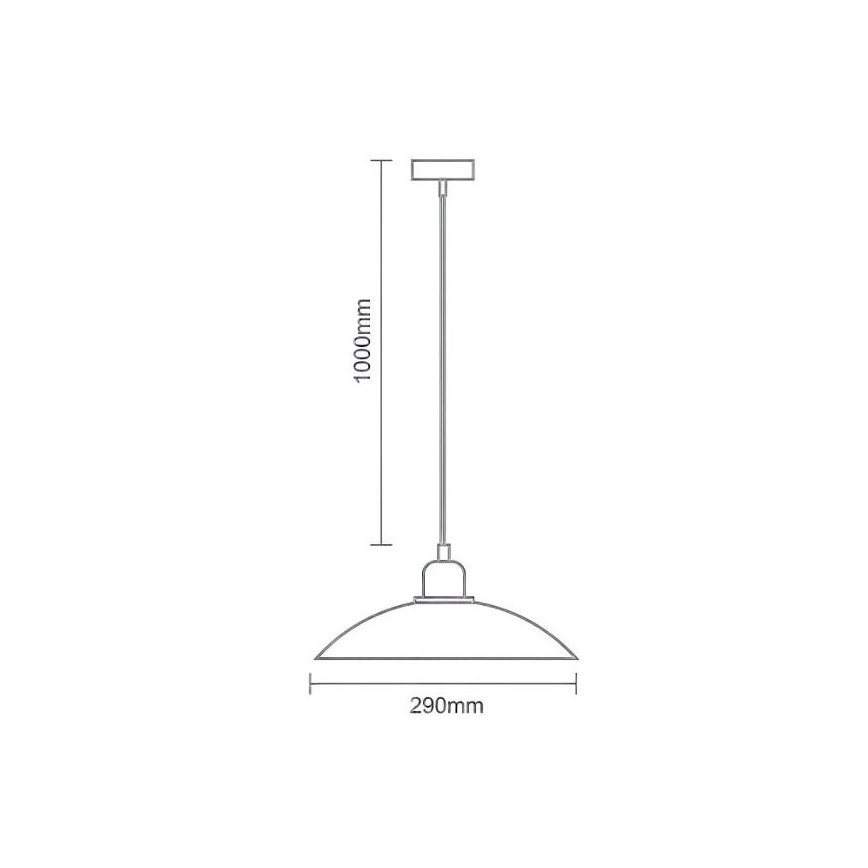 Luster na sajli 1xE27/60W/230V pr. 29 cm crno