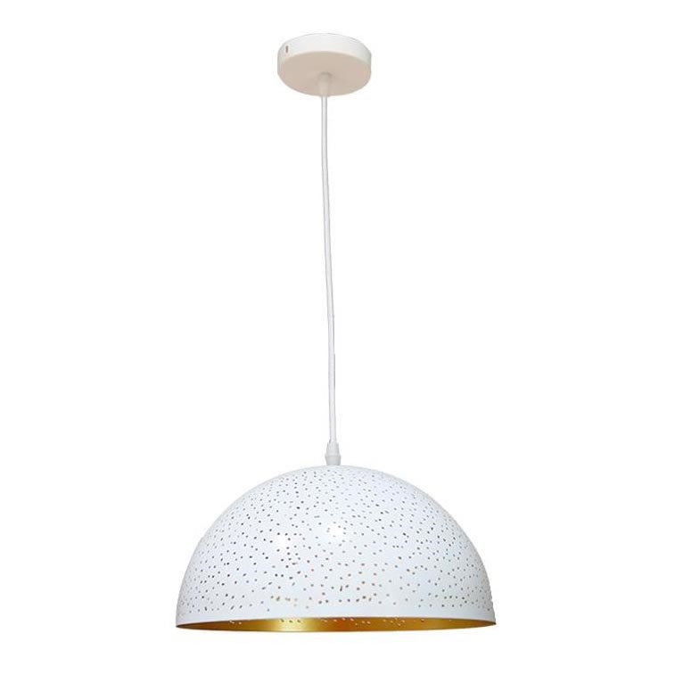Luster na sajli 1xE27/60W/230V pr. 30 cm bela