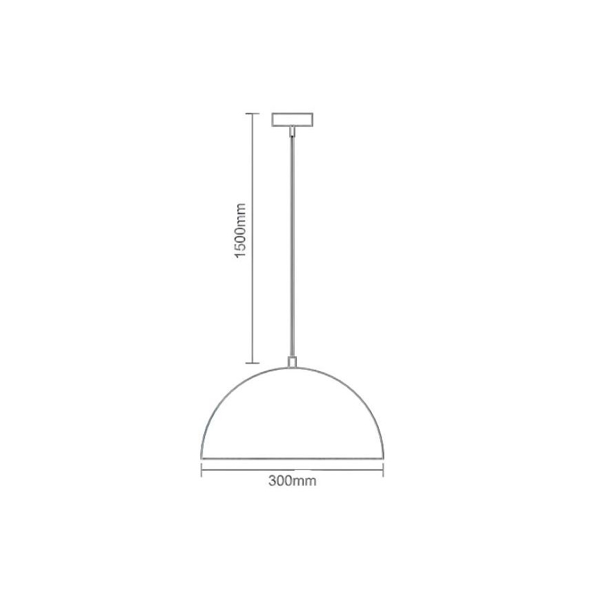 Luster na sajli 1xE27/60W/230V pr. 30 cm bela