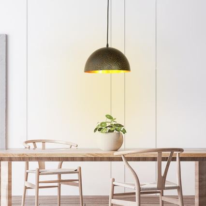 Luster na sajli 1xE27/60W/230V pr. 30 cm crno