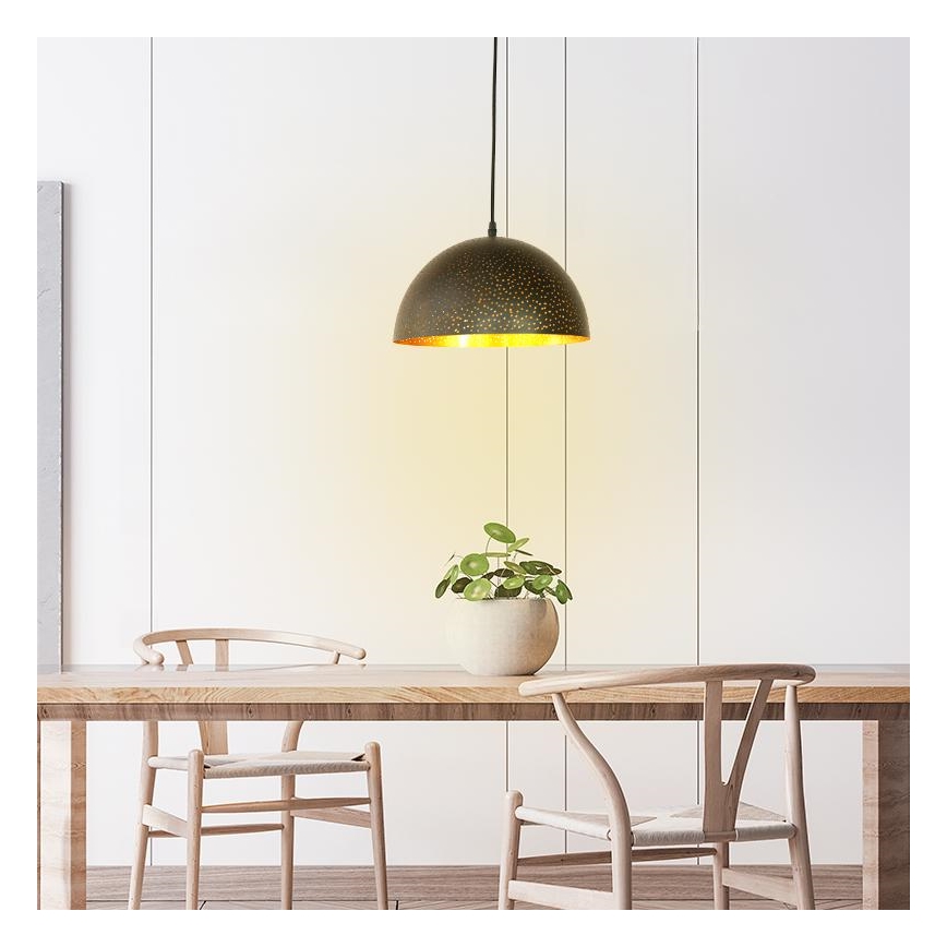 Luster na sajli 1xE27/60W/230V pr. 30 cm crno