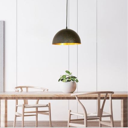 Luster na sajli 1xE27/60W/230V pr. 30 cm crno