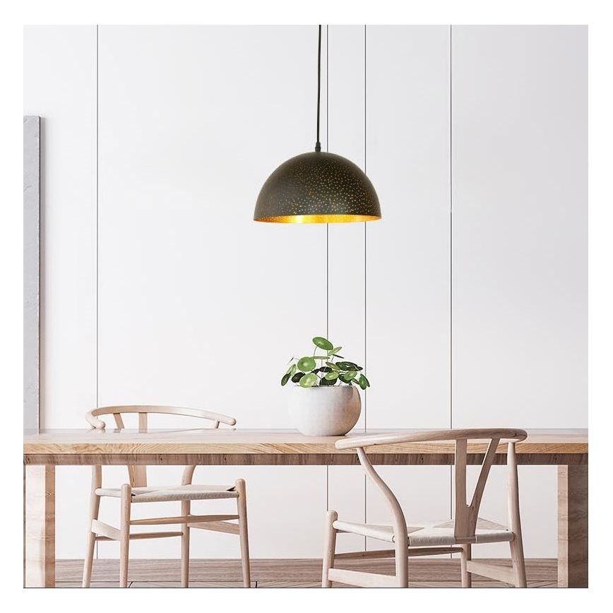 Luster na sajli 1xE27/60W/230V pr. 30 cm crno
