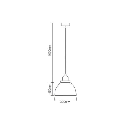 Luster na sajli 1xE27/60W/230V pr. 30 cm