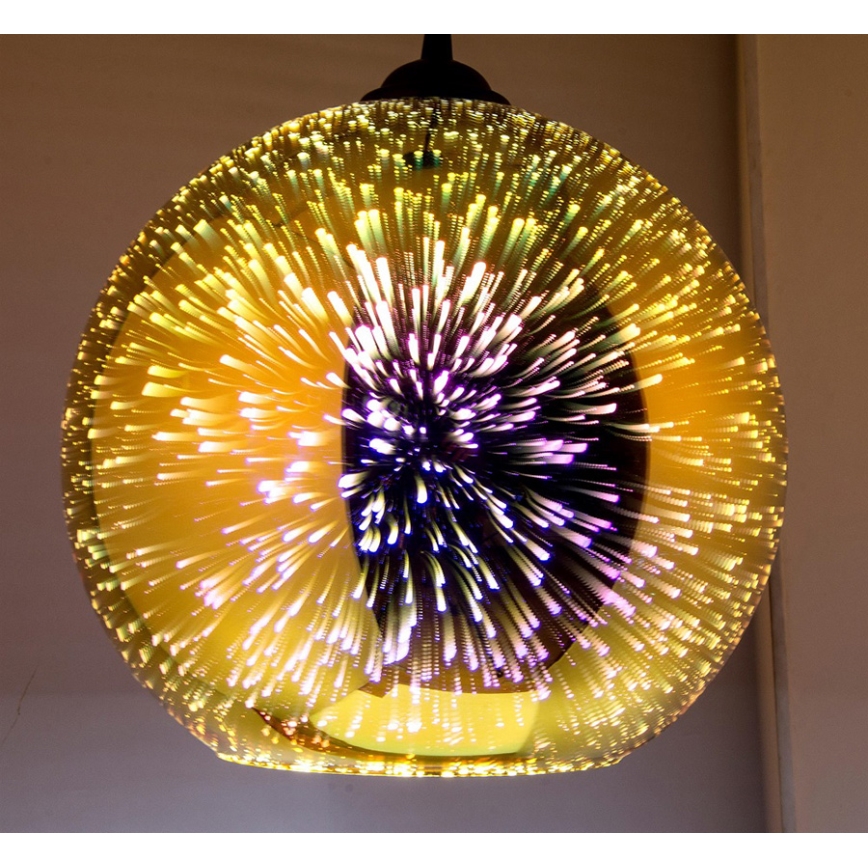 Luster na sajli 1xE27/60W/230V pr. 30 cm zlatna