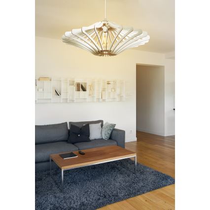 Luster na sajli 1xE27/60W/230V, prečnik 47 cm, bela