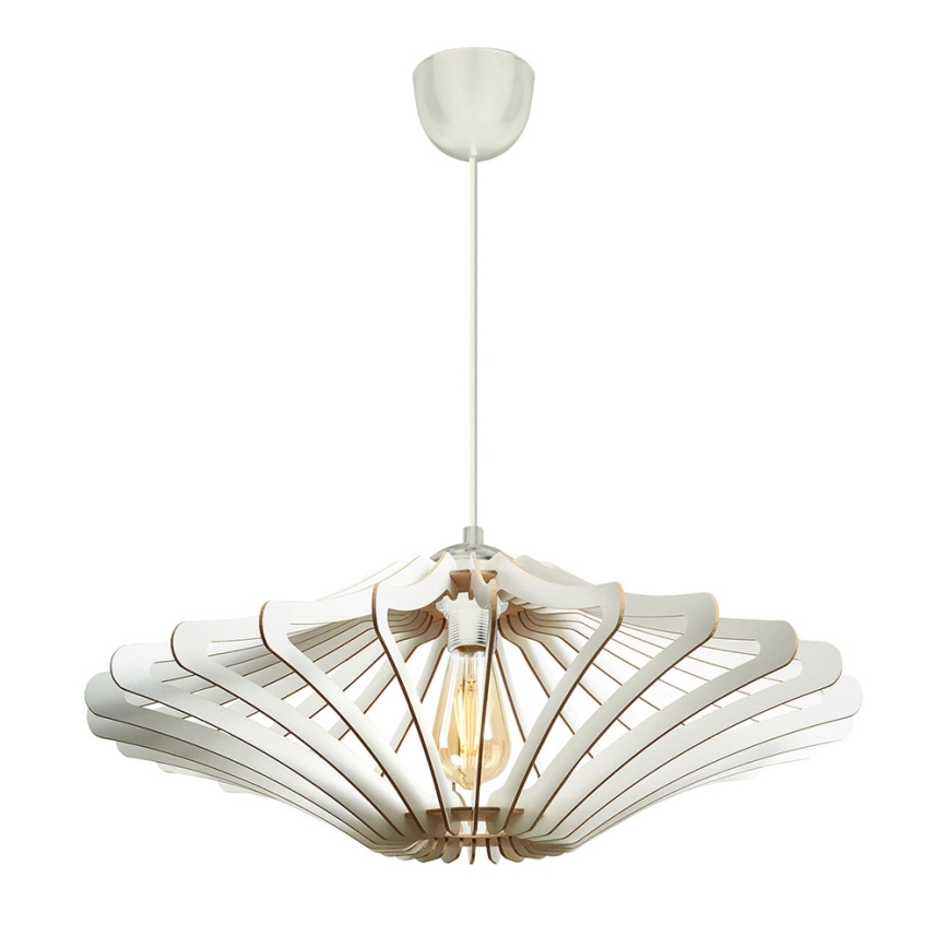 Luster na sajli 1xE27/60W/230V, prečnik 47 cm, bela
