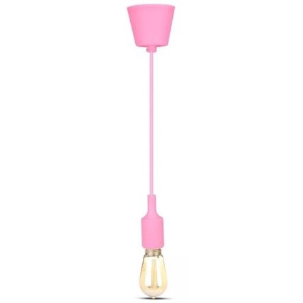 Luster na sajli 1xE27/60W/230V roze