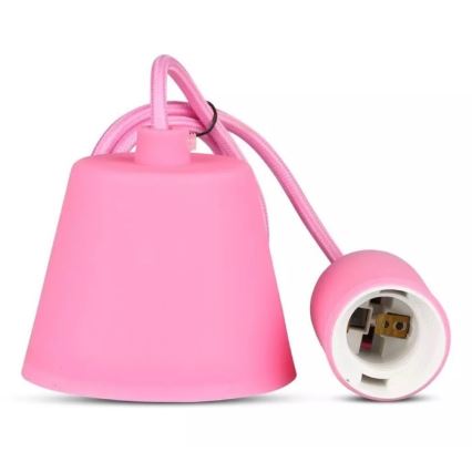 Luster na sajli 1xE27/60W/230V roze