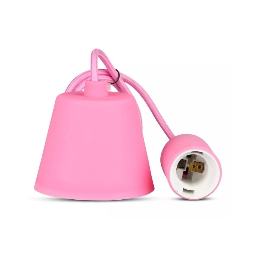 Luster na sajli 1xE27/60W/230V roze