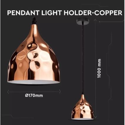 Luster na sajli 1xE27/60W/230V roze zlatna