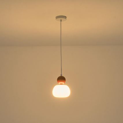 Luster na sajli 1xG9/7W/230V bela/braon