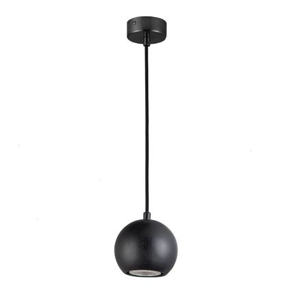 Luster na sajli 1xGU10/10W/230V jasen/masivno drvo crno
