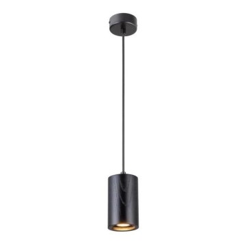 Luster na sajli 1xGU10/10W/230V jasen/masivno drvo crno