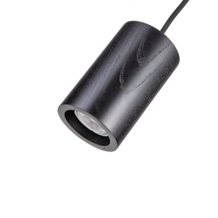 Luster na sajli 1xGU10/10W/230V jasen/masivno drvo crno