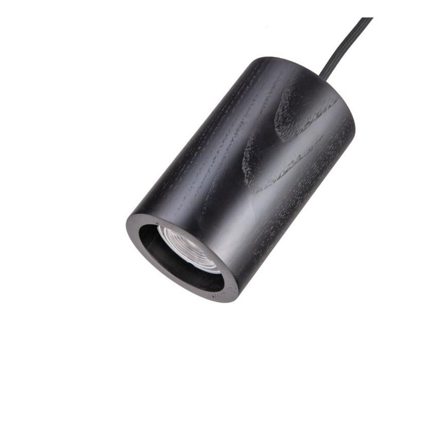 Luster na sajli 1xGU10/10W/230V jasen/masivno drvo crno
