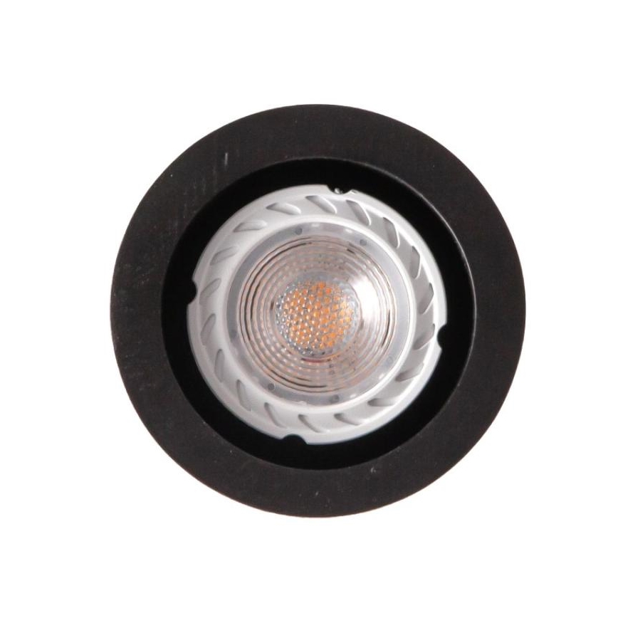 Luster na sajli 1xGU10/10W/230V jasen/masivno drvo crno