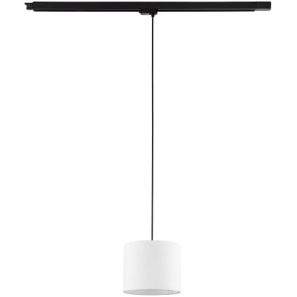 Luster na sajli za 3-fazni šinski sastav TRACER 1xE27/15W/230V pr. 20 cm crno/bela