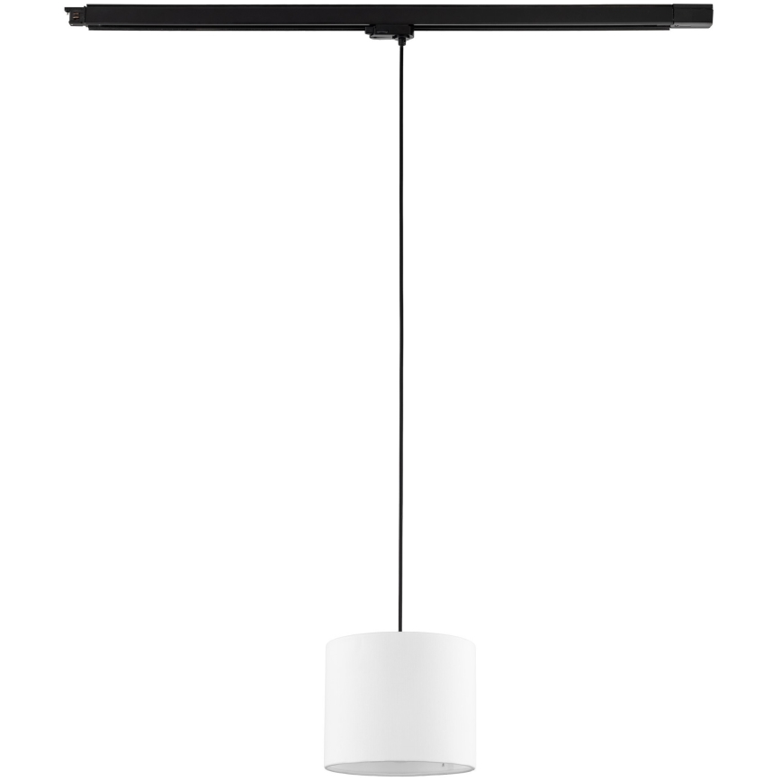 Luster na sajli za 3-fazni šinski sastav TRACER 1xE27/15W/230V pr. 20 cm crno/bela