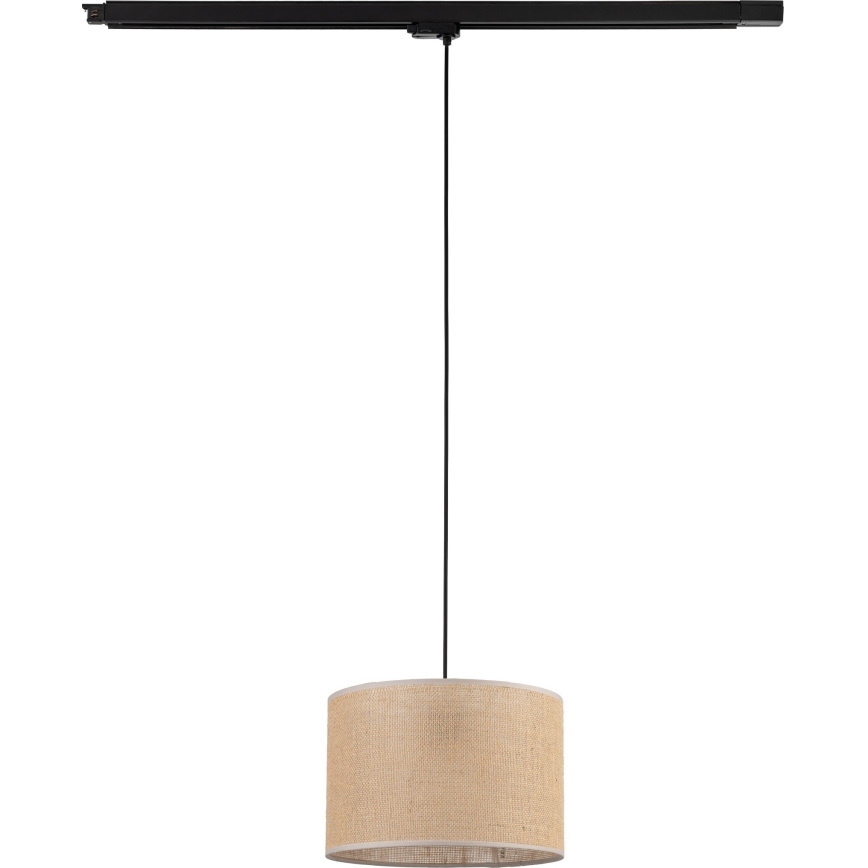 Luster na sajli za 3-fazni šinski sastav TRACER 1xE27/15W/230V pr. 30 cm crno/braon