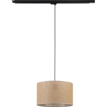 Luster na sajli za 3-fazni šinski sastav TRACER 1xE27/15W/230V pr. 38 cm crno/braon