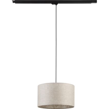 Luster na sajli za 3-fazni šinski sastav TRACER 1xE27/15W/230V pr. 38 cm crno/sivo