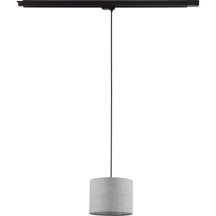 Luster na sajli za 3-fazni šinski sistem TRACER 1xE27/15W/230V prečnik 20 cm crna/siva