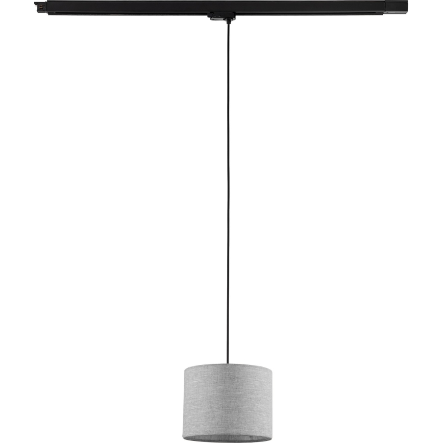 Luster na sajli za 3-fazni šinski sistem TRACER 1xE27/15W/230V prečnik 20 cm crna/siva