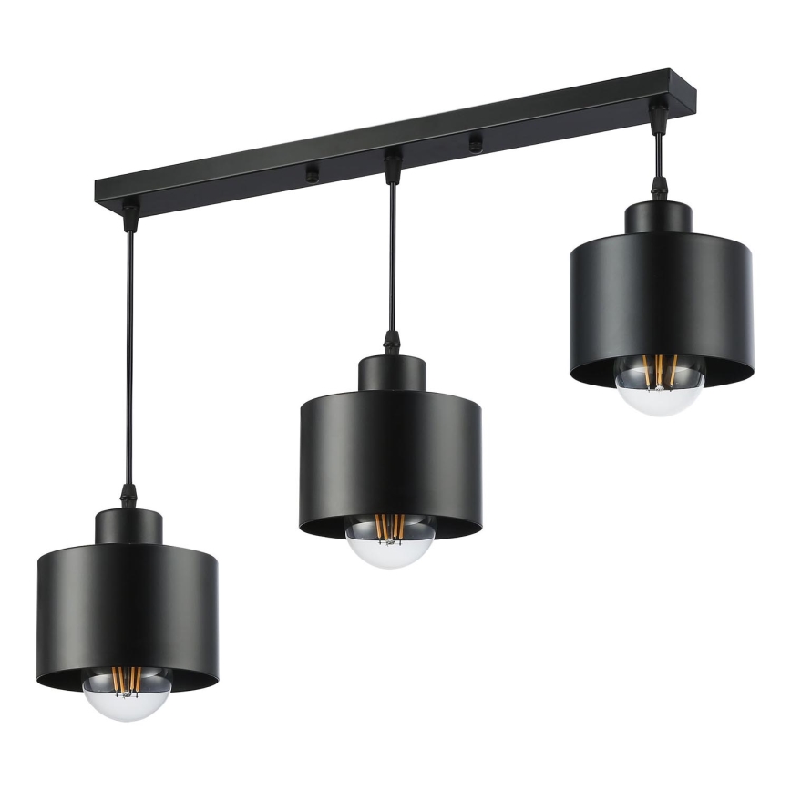 Luster na sajli 3xE27/35W/230V crno